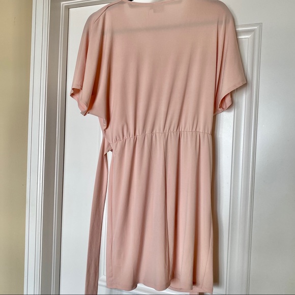 ASOS Wrap Dress In Crepe | Pink - Picture 3 of 5